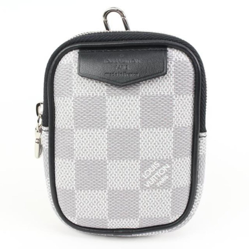 Louis Vuitton Ultra Rare White Damier Graphite Pouch 28lk321s